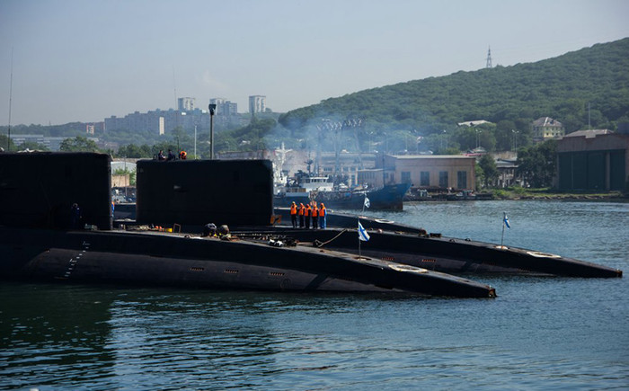 Các tàu ngầm của Hạm đội Thái Bình Dương Nga cũng tham gia cuộc diễn tập lần này.