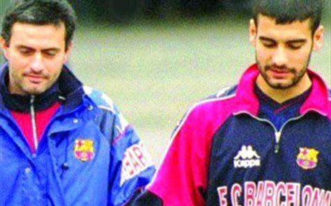 Mourinho và Guardiola ngày còn ở Barcelona Mourinho và Guardiola ngày còn ở Barcelona