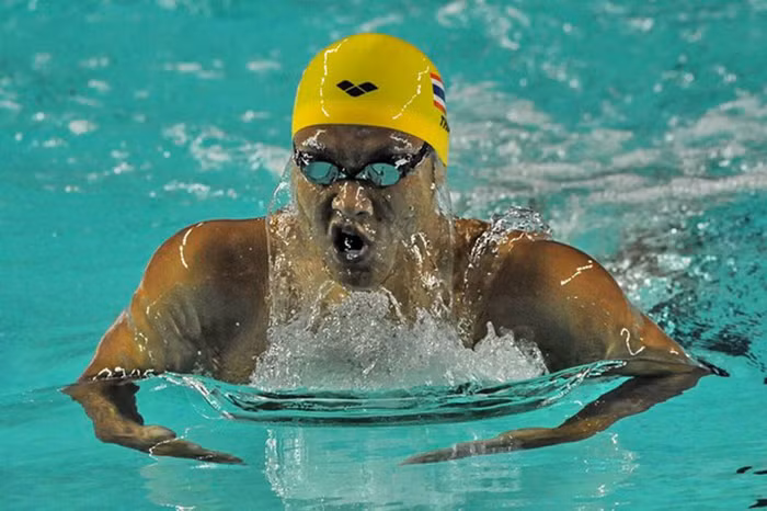 Nuttapong Ketin của Thái Lan đoạt huy chương vàng ở nội dung 200m bơi ếch.