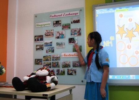 Phòng học Ngoại ngữ tại trường Tiểu học Lê Ngọc Hân (Q.1, TPHCM). Phòng học Ngoại ngữ tại trường Tiểu học Lê Ngọc Hân (Q.1, TPHCM).