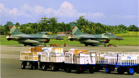 Tiêm kích F-16 Fighting Falcon của Không quân Indonesia.