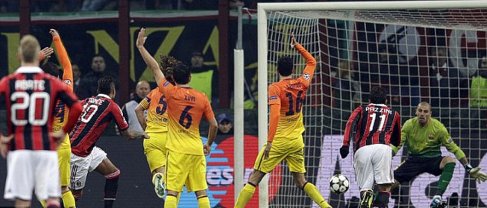 Phút 56, bóng đã chạm tay Zapata, tuy nhiên trọng tài vẫn cho trận đấu tiếp tục, và Kevin Prince-Boateng đã mở tỷ số với cú sút quyết đoán.