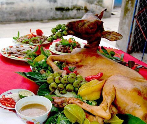 Dê núi Trường Yên 6 món (Ninh Bình): Dê núi Ninh Bình sống hoang dã được ăn nhiều loại cây cỏ tự nhiên, chính vì vậy nên thịt chắc, thơm mùi thảo dược và đậm đà hơn những loại dê nuôi khác. Từ thực phẩm dê được chế biến thành rất nhiều món độc đáo: tiết canh dê, áp chảo, hấp sả gừng, xào sả ớt, xào lăn, tái dê, dê nướng, lẩu dê, cà ri dê, dê hầm thuốc bắc, cháo dê… Bên cạnh đó, rất nhiều bộ phận của dê làm thành món đặc biệt: đùi dê, sườn dê, chân dê, nậm dê, ngọc dương dê… ăn với lá đinh lăng, lá mơ, lá sung, quả sung, ngò gai, húng, quế… . Dê núi Trường Yên 6 món (Ninh Bình): Dê núi Ninh Bình sống hoang dã được ăn nhiều loại cây cỏ tự nhiên, chính vì vậy nên thịt chắc, thơm mùi thảo dược và đậm đà hơn những loại dê nuôi khác. Từ thực phẩm dê được chế biến thành rất nhiều món độc đáo: tiết canh dê, áp chảo, hấp sả gừng, xào sả ớt, xào lăn, tái dê, dê nướng, lẩu dê, cà ri dê, dê hầm thuốc bắc, cháo dê… Bên cạnh đó, rất nhiều bộ phận của dê làm thành món đặc biệt: đùi dê, sườn dê, chân dê, nậm dê, ngọc dương dê… ăn với lá đinh lăng, lá mơ, lá sung, quả sung, ngò gai, húng, quế… .