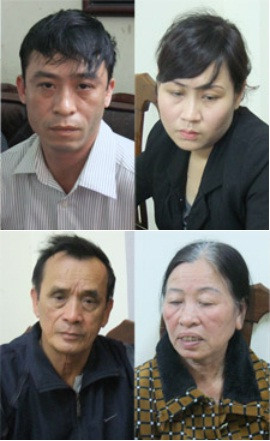 Các đối tượng: Lê Thanh Hải, Tăng Thị Lam Phương, Lê Thanh Minh và Trần Thị Nga. Ảnh: Báo Công an nhân dân Các đối tượng: Lê Thanh Hải, Tăng Thị Lam Phương, Lê Thanh Minh và Trần Thị Nga. Ảnh: Báo Công an nhân dân
