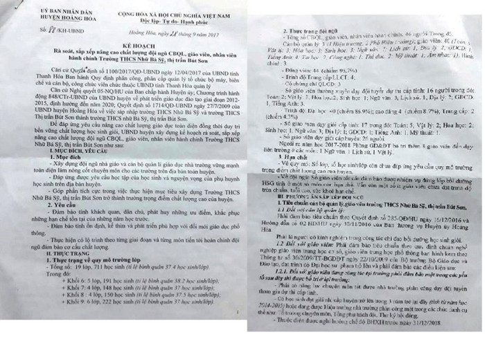 Kế hoạch 88/KH-UBND của Ủy ban nhân dân huyện Hoằng Hóa luân chuyển 7 giáo viên trái với quy định số 3678/QĐ-UBND của Ủy ban nhân dân tỉnh Thanh Hóa (ảnh Sông Mã) Kế hoạch 88/KH-UBND của Ủy ban nhân dân huyện Hoằng Hóa luân chuyển 7 giáo viên trái với quy định số 3678/QĐ-UBND của Ủy ban nhân dân tỉnh Thanh Hóa (ảnh Sông Mã)
