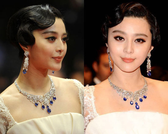 Mái tóc gợn sóng mang đậm phong cách phụ nữ thời Dân quốc. Phạm Băng Băng xuất hiện với kiểu tóc này không dưới một lần, đặc biệt những đường cong uốn lượn cùng kiểu trang điểm thanh nhã càng khiến người đẹp thêm hấp dẫn và thanh lịch hơn.