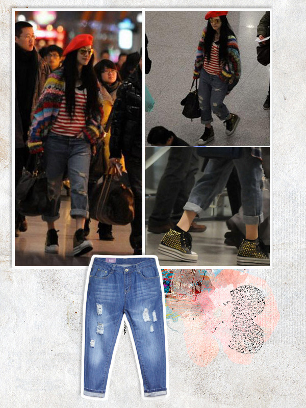 Phạm Băng Băng mỗi lần xuất hiện ngoài đời thường đều khác hẳn so với lúc trên thảm đỏ, lựa chọn những chiếc quần jean mài rộng với phong cách trung tính tuy cá tính nhưng không đánh mất phong thái của một ngôi sao. Phạm Băng Băng mỗi lần xuất hiện ngoài đời thường đều khác hẳn so với lúc trên thảm đỏ, lựa chọn những chiếc quần jean mài rộng với phong cách trung tính tuy cá tính nhưng không đánh mất phong thái của một ngôi sao.