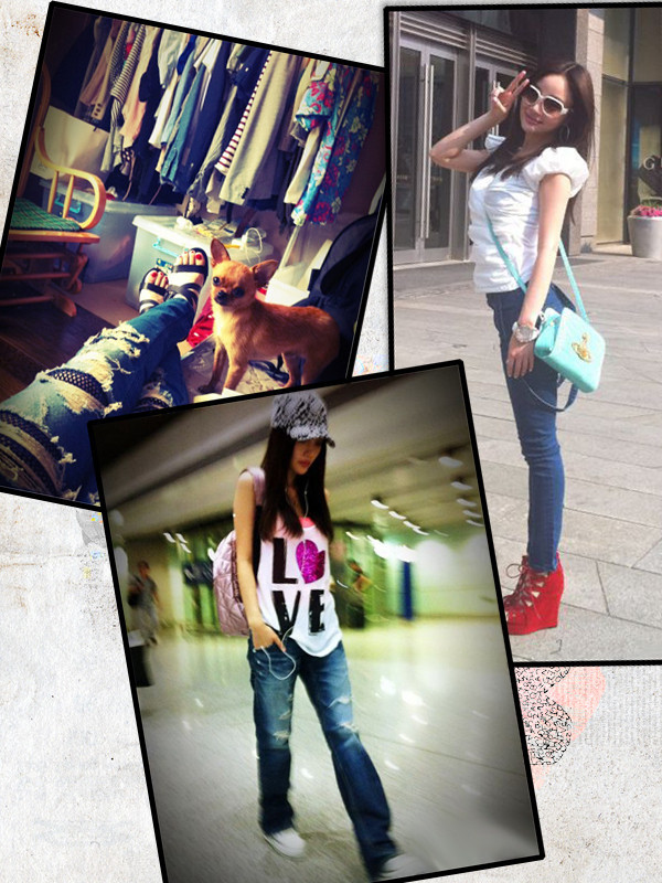 Lý Tiểu Lộ cũng rất thích quần jean, nhìn là biết cô dùng đủ loại kiểu dáng, quần rộng phối hợp với áo ba lỗ, quần sát phối hợp với xăng đan, quần mài đi cùng với dép thấp. Lý Tiểu Lộ cũng rất thích quần jean, nhìn là biết cô dùng đủ loại kiểu dáng, quần rộng phối hợp với áo ba lỗ, quần sát phối hợp với xăng đan, quần mài đi cùng với dép thấp.