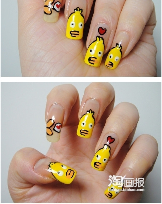 Nếu có thể hãy dùng màu đen tô xung quanh viền màu vàng để giống hình một chú chim hơn. Hòa thành bạn có thêm một kiểu móng tay vô cùng độc đáo và nổi bật với hình đầu chim dễ thương. Chúc bạn thành công.