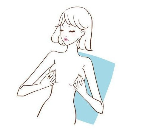 Bước 6: Đem bốn đầu ngón tay tới dưới nách để kiểm tra có khối u hay không, sau đó dùng lực nhẹ cầm đầu núm vú để kiểm tra xem có dịch lỏng tiết ra hay không. Bước 6: Đem bốn đầu ngón tay tới dưới nách để kiểm tra có khối u hay không, sau đó dùng lực nhẹ cầm đầu núm vú để kiểm tra xem có dịch lỏng tiết ra hay không.