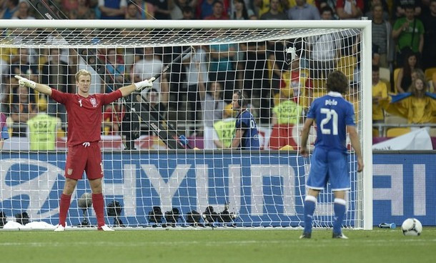 Anh đối mặt với sự tự tin của thủ môn tuyển Anh. Anh đối mặt với sự tự tin của thủ môn tuyển Anh.