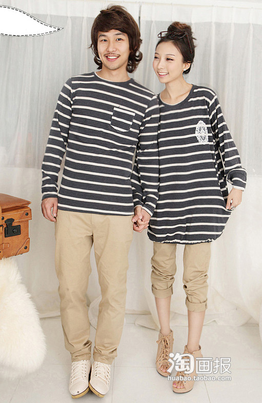 Đồ sọc cũng rất phong cách cho cặp đôi trong lễ tình nhân lãng mạn.