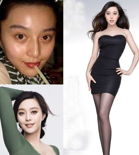 “Nữ hoàng thảm đỏ” Phạm Băng Băng là gương mặt nổi bật không chỉ của điện ảnh Trung Quốc mà với cả điện ảnh Châu Á với giới báo chí phương tây. Cô được đánh giá là người đẹp có gương mặt hoàn mỹ. Bộ phim đình đám “My way’ gần đây càng đưa tên tuổi của cô vang xa hơn khi hợp tác cùng hai tài tử Jang Dong Gun của Hàn Quốc và Joe Odagiri của Nhật Bản. Tuy nhiên nhìn những soot hình được trang điểm kĩ càng thì bức ảnh đời thường đã tố cáo một phần chưa đẹp của...người đẹp. Đó là làn da khá xỉn, mắt bị bọng mí phía dưới. “Nữ hoàng thảm đỏ” Phạm Băng Băng là gương mặt nổi bật không chỉ của điện ảnh Trung Quốc mà với cả điện ảnh Châu Á với giới báo chí phương tây. Cô được đánh giá là người đẹp có gương mặt hoàn mỹ. Bộ phim đình đám “My way’ gần đây càng đưa tên tuổi của cô vang xa hơn khi hợp tác cùng hai tài tử Jang Dong Gun của Hàn Quốc và Joe Odagiri của Nhật Bản. Tuy nhiên nhìn những soot hình được trang điểm kĩ càng thì bức ảnh đời thường đã tố cáo một phần chưa đẹp của...người đẹp. Đó là làn da khá xỉn, mắt bị bọng mí phía dưới.