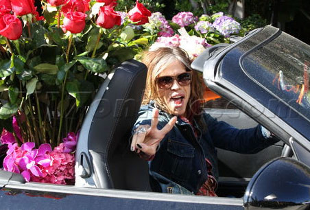 Steven Tyler tặng vợ sắp cưới một xe Hoa hồng Ở tuổi 63, trưởng nhóm Aerosmith vẫn rất lãng mạn khi tặng vợ sắp cưới nhân ngày Valentine một món quà đặc biệt là hoa hồng nhung rực rỡ.