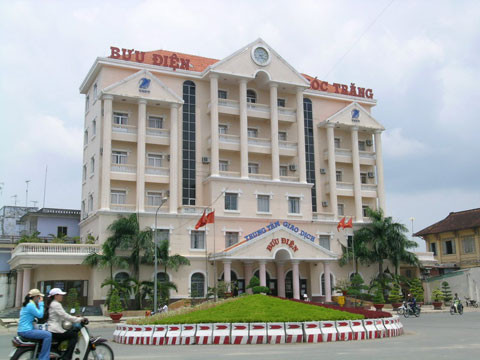 Bưu điện tỉnh Sóc Trăng. Ảnh: IE Bưu điện tỉnh Sóc Trăng. Ảnh: IE