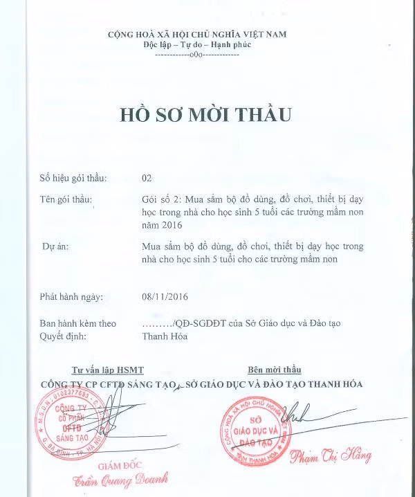 Việc khắc phục các sai phạm trong lập hồ sơ mời thầu và tổ chức đấu thầu lần 1 chưa xong, nhưng Sở Giáo dục và Đào tạo tỉnh Thanh Hóa vẫn tiếp tục vi phạm pháp Luật, vi phạm các điều cấm trong luật đấu thầu khi làm công tác đấu thầu lại lần 2 (ảnh MC) Việc khắc phục các sai phạm trong lập hồ sơ mời thầu và tổ chức đấu thầu lần 1 chưa xong, nhưng Sở Giáo dục và Đào tạo tỉnh Thanh Hóa vẫn tiếp tục vi phạm pháp Luật, vi phạm các điều cấm trong luật đấu thầu khi làm công tác đấu thầu lại lần 2 (ảnh MC)