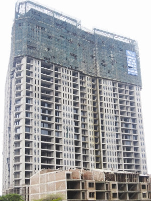 Dự án chung cư Euroland xây thêm 12 tầng khi chưa hoàn thành thủ tục pháp lý. Ảnh: TT