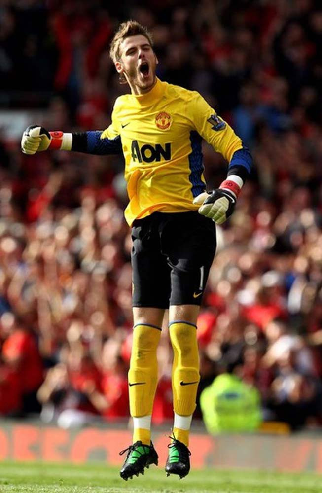 De Gea nhảy lên ăn mừng sau chiến thắng De Gea nhảy lên ăn mừng sau chiến thắng