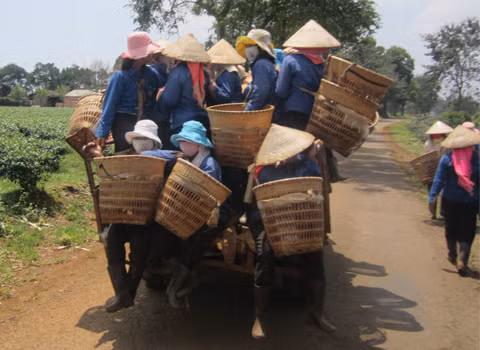 Công nông chở rất là nhiều người, chụp tại Gia Nghĩa, Đăk Nông. Ảnh: Nguyễn Trọng Toán