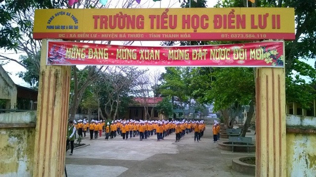 Trường tiểu học Điền Lư II, huyện Bá Thước, tỉnh Thanh Hóa. Ảnh: Nguồn http://thdienlu2.pgdbathuoc.edu.vn. Trường tiểu học Điền Lư II, huyện Bá Thước, tỉnh Thanh Hóa. Ảnh: Nguồn http://thdienlu2.pgdbathuoc.edu.vn.