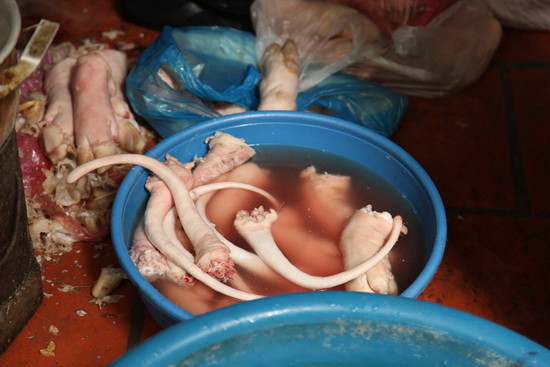 Tuy nhiên, những người nước ngoài hết sức lạ và khó hiểu trước cách ăn này của người Việt Nam. Thậm chí khi sang Việt Nam, họ đã chụp lại những bức ảnh về chân, đuôi. lòng lợn kèm theo những thắc mắc không hiểu sao người Việt Nam lại ăn được? Tuy nhiên, những người nước ngoài hết sức lạ và khó hiểu trước cách ăn này của người Việt Nam. Thậm chí khi sang Việt Nam, họ đã chụp lại những bức ảnh về chân, đuôi. lòng lợn kèm theo những thắc mắc không hiểu sao người Việt Nam lại ăn được?