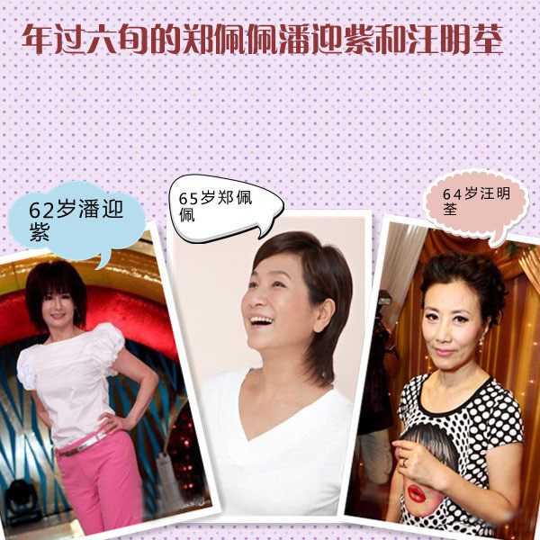 Phan Nghênh Tử, Trịnh Bội Bội, Uông Minh Thuyên, những người đẹp sinh vào những năm 50, chỉ chênh lệch nhau từ 2 đến 3 tuổi nhưng lại cho thấy họ như hai thế hệ. Phan Nghênh Tử, Trịnh Bội Bội, Uông Minh Thuyên, những người đẹp sinh vào những năm 50, chỉ chênh lệch nhau từ 2 đến 3 tuổi nhưng lại cho thấy họ như hai thế hệ.