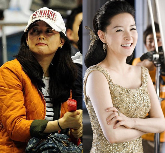 Lee Young Ae với vẻ đẹp trời phú không thay đổi dù có son phấn hay không.