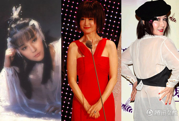 Những "dấu tích" của thời gian đã được Phan Nghênh Tử che giấu bởi một lớp phấn dày trên mặt.