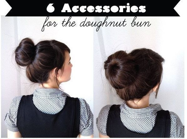 Kiểu 6: Tóc búi cao thời trang.