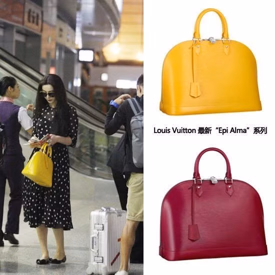 Có vẻ cô nàng họ Phạm rất yêu chuộng thương hiệu Louis Vuitton, bộ sưu tập của dòng Epi Alma cô đã có trong tay hai màu cam và vàng.