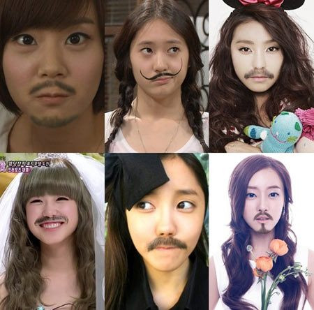 Nhìn cứ như là họ đã... mọc râu thật vậy.