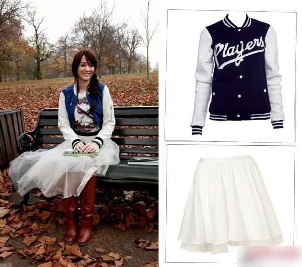 Thời trang thu đông bắt đầu vào mùa, hãy chọn phong cách trẻ trung, điệu đà với váy voan nữ tính cùng áo khoác thể thao như người đẹp Trần Kiều Ân.