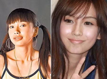 Tuy đôi mắt, mũi và khuôn mặt không thay đổi nhưng chỉ với sự khác nhau của đôi môi đã có thể biến cô từ vịt thành thiên nga.