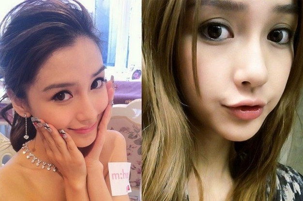 Angelababy mắt to long lanh.