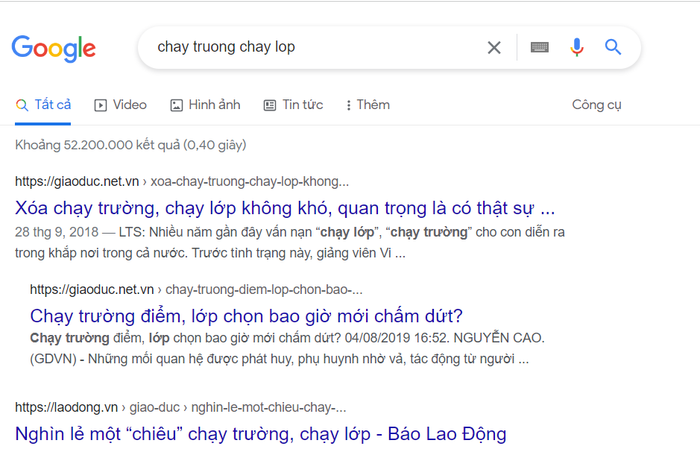 Ảnh chụp màn hình kết quả tìm kiếm trên Google - Ảnh Nguyễn Nhật Minh Ảnh chụp màn hình kết quả tìm kiếm trên Google - Ảnh Nguyễn Nhật Minh