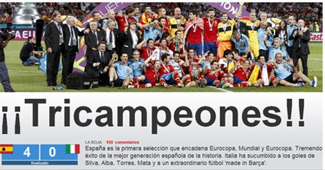 Báo chí TBN tưng bừng ca ngợi chiến thắng của đội nhà. Báo chí TBN tưng bừng ca ngợi chiến thắng của đội nhà.