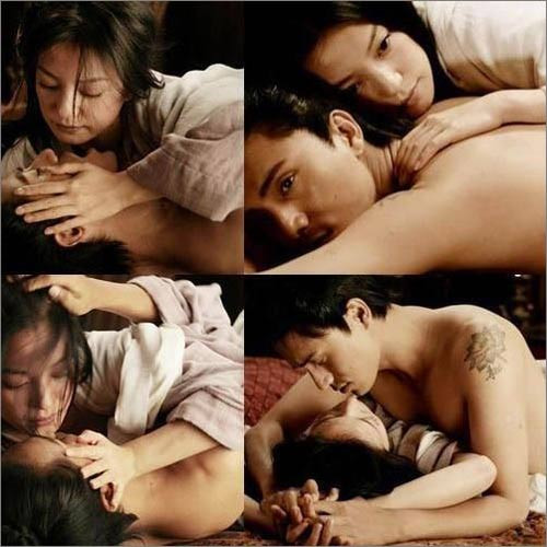 Triệu Vy và Trần Khôn diễn cảnh "vợ chồng" tình tứ trong Họa bì