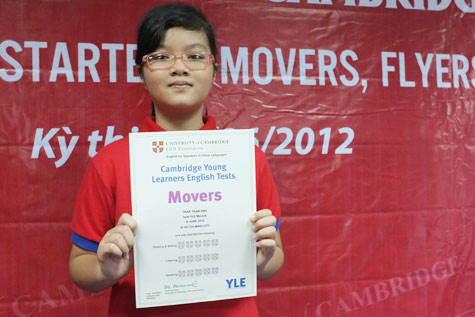 Chứng chỉ cấp độ Movers tương đương với trình độ A1. Chứng chỉ cấp độ Movers tương đương với trình độ A1.