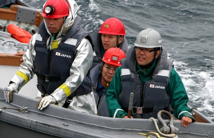 Hình ảnh lực lượng hải quân Nga Nhật tập trận trên Vịnh Peter Đại Đế.