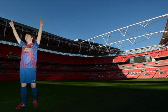 Lionel Messi ở sân Wembley Lionel Messi ở sân Wembley