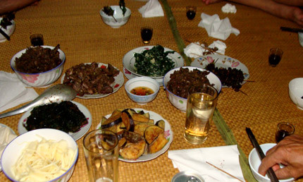 Thịt dúi được chế biến thành nhiều món hấp dẫn. Thịt dúi được chế biến thành nhiều món hấp dẫn.