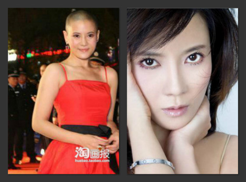 Hà Gia Nghi tự tin dạo bước ngay trên thảm đỏ với mái tóc trống trơn.