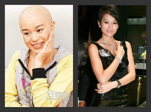 Hồ Hạnh Nhi đầu trọc cũng đâu kém xinh hơn những lúc bình thường.