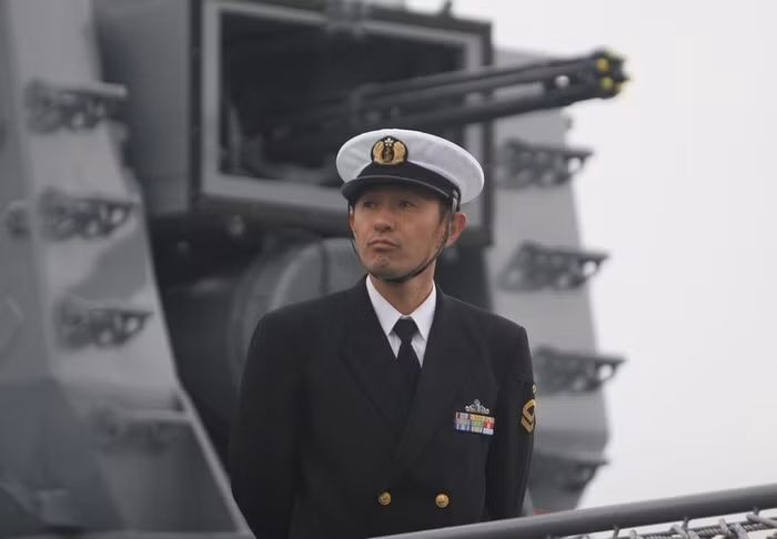 Hình ảnh các chiến hạm Nhật Bản tại quân cảng Vladivostok vào ngày Chủ Nhật (23/9).