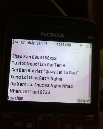 Nhưng tin nhắn rác có nội dung liên tưởng đến câu chuyện tình ái ngày một nhiều. Ảnh minh họa Nhưng tin nhắn rác có nội dung liên tưởng đến câu chuyện tình ái ngày một nhiều. Ảnh minh họa