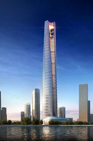 8. Tháp Dalian Greenland Center - Đại Liên, Liêu Ninh, Trung Quốc Chiều cao khi hoàn thành: 517m 8. Tháp Dalian Greenland Center - Đại Liên, Liêu Ninh, Trung Quốc Chiều cao khi hoàn thành: 517m