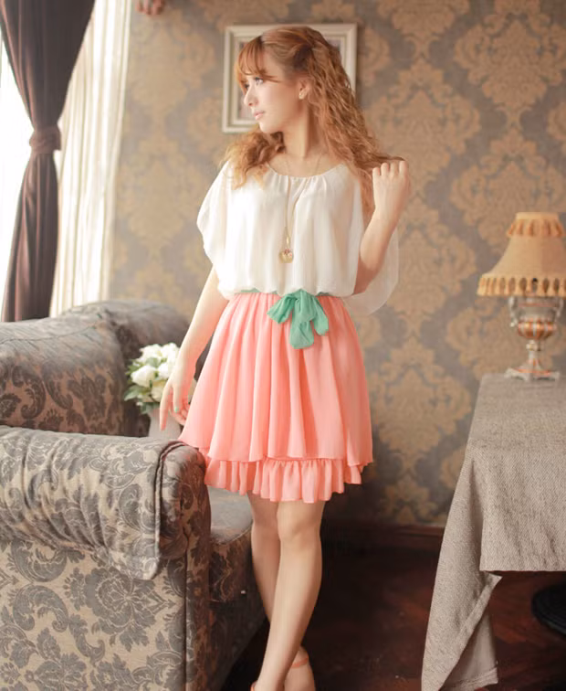 Sự kết hợp tuyệt vời giữa hai gam màu hồng - trắng.