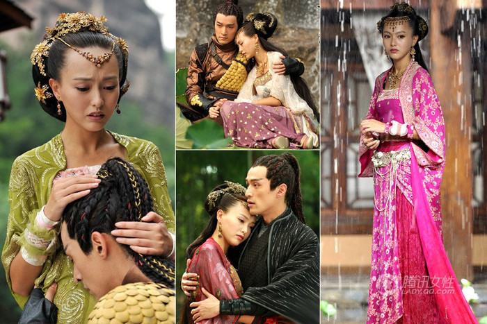 Trong trang phục cổ trang, cô khoe được dáng người mảnh mai, yểu điệu.