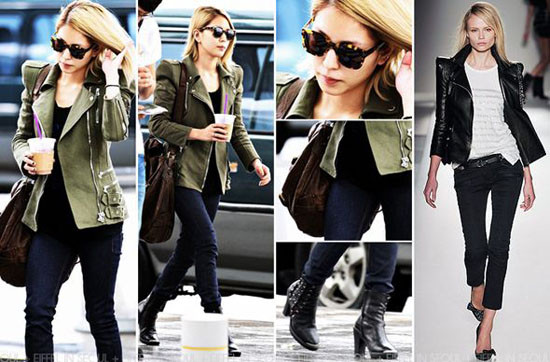 Xu hướng quân đội đang tràn ngập trên các sàn thời trang, cô nàng BoA bị bắt gặp với chiếc áo jacket Balmain Cotton Canvas Military Jacket có cầu vai, denim jean, túi xách nâu và boots. Trị giá của chiếc áo Balmain khá lớn, lên đến 4560 USD, còn kính mắt Karen Walker có giá 295 USD. Xu hướng quân đội đang tràn ngập trên các sàn thời trang, cô nàng BoA bị bắt gặp với chiếc áo jacket Balmain Cotton Canvas Military Jacket có cầu vai, denim jean, túi xách nâu và boots. Trị giá của chiếc áo Balmain khá lớn, lên đến 4560 USD, còn kính mắt Karen Walker có giá 295 USD.