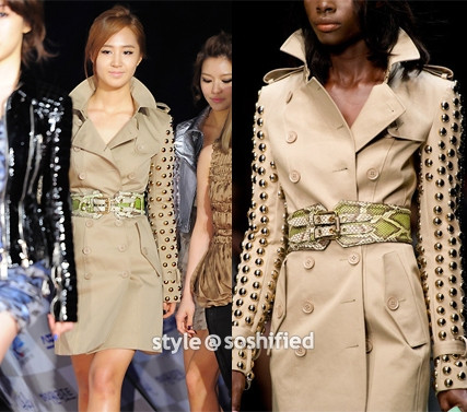 Yuri với trang phục áo khoác hiện đại trong bộ sưu tập Kaal E.Suktae. Yuri với trang phục áo khoác hiện đại trong bộ sưu tập Kaal E.Suktae.